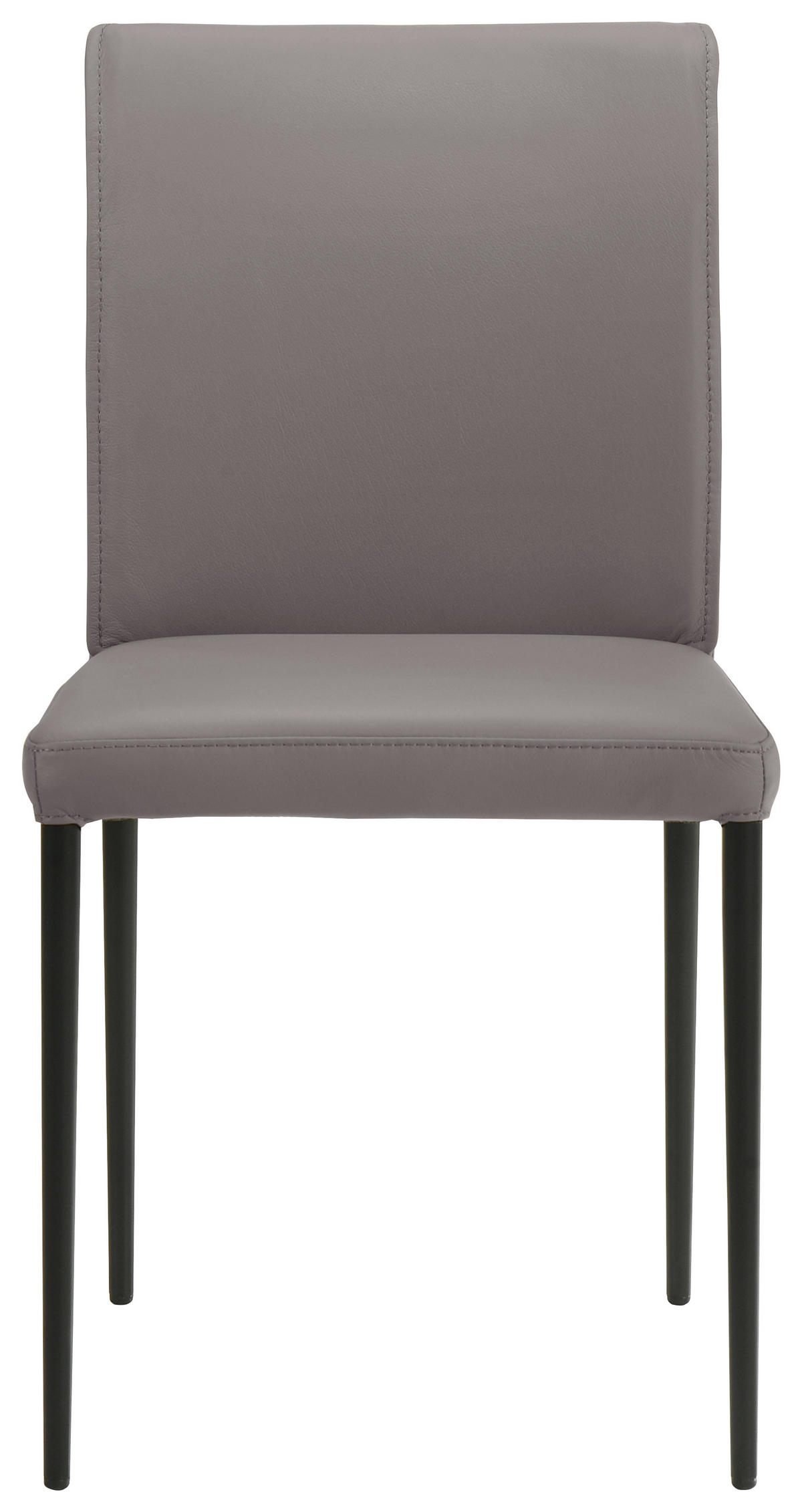 STUHL Echtleder Braun  - Schwarz/Braun, Design, Leder/Metall (46/87/58cm) - Johann Jakob