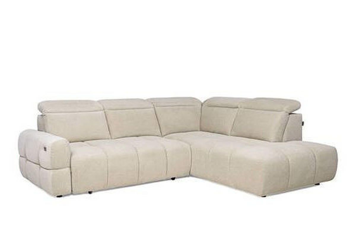 SAROKKANAPÉ textil bézs  - bézs, Modern, műanyag/textil (270/110/223cm) - Welnova