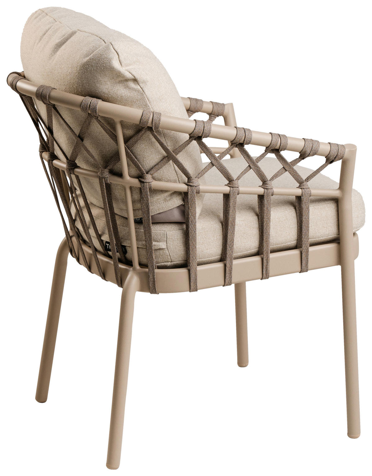 GARTENSESSEL Aluminium Champagner, Beige  - Champagner/Beige, Basics, Textil/Metall (39/86/62cm) - Tierra Outdoor