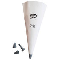 TORTADÍSZÍTŐ HABZSÁK - fehér/szürke, Basics, műanyag/textil (31cm) - Dr.Oetker