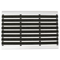 DVEŘNÍ ROHOŽKA, černá, barvy hliníku - černá/barvy hliníku, Design, kov/textil (58,5/39,5/2,2cm) - Esposa