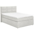 BOXSPRINGBETT 120/200 cm  in Grauweiß  - Grauweiß/Schwarz, KONVENTIONELL, Textil (120/200cm) - Carryhome