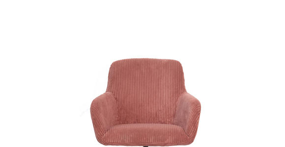 ARMLEHNSTUHL in Eisen Cord - Schwarz/Rosa, Design, Textil/Metall (60,5/82,5/62,5cm) - Novel