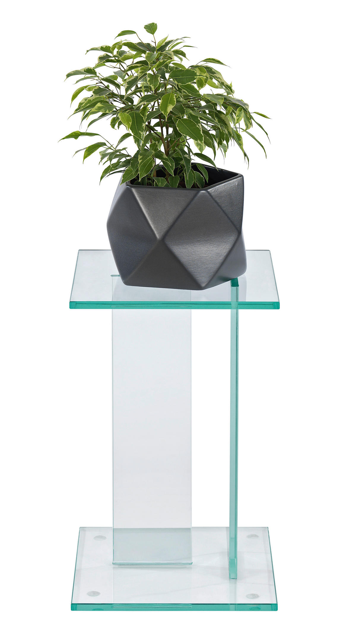 BLUMENSTÄNDER in Glas 25/25/41 cm   - Klar, Design, Glas (25/25/41cm)