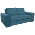 SCHLAFSOFA in Dunkelblau  - Chromfarben/Dunkelblau, Design, Holz/Textil (199/92/97cm) - Hom`in