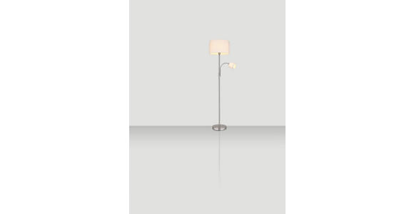 STEHLEUCHTE 40/170 cm - Sandfarben/Nickelfarben, LIFESTYLE, Textil/Metall (40/170cm) - Novel
