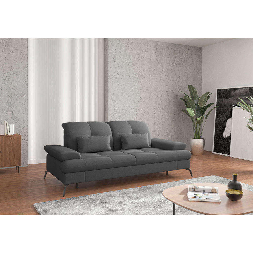 Sit & More 2,5-MIESTNA POHOVKA, textil, tmavosivá