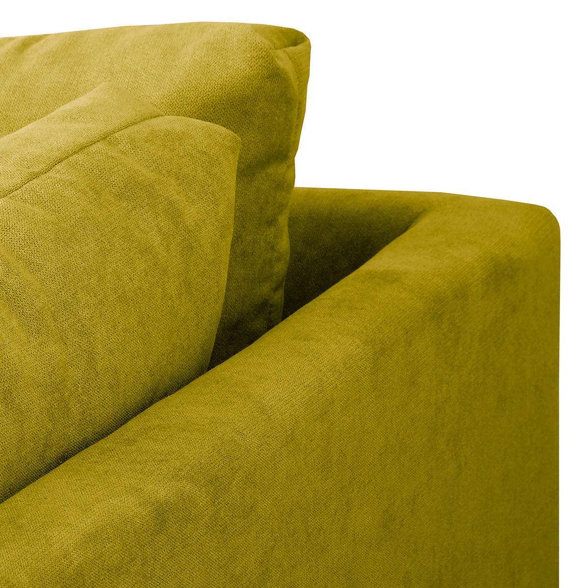 ECKSOFA Ariella Hellgrün Mikrofaser  - Naturfarben/Hellgrün, Design, Holz/Textil (231/161cm) - Livetastic