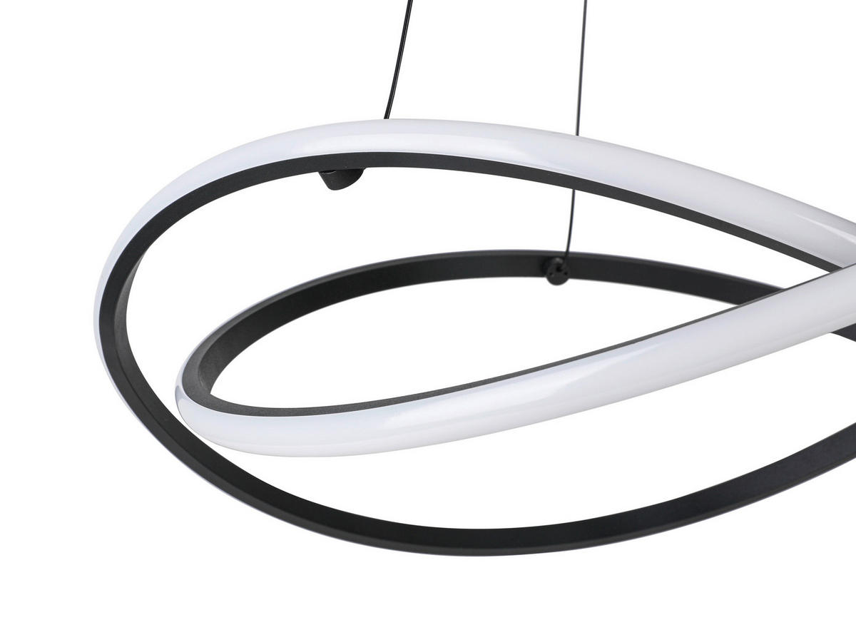 HÄNGELEUCHTE 47/120 cm  - Schwarz/Weiß, Trend, Kunststoff/Metall (47/120cm) - Collet's Monde