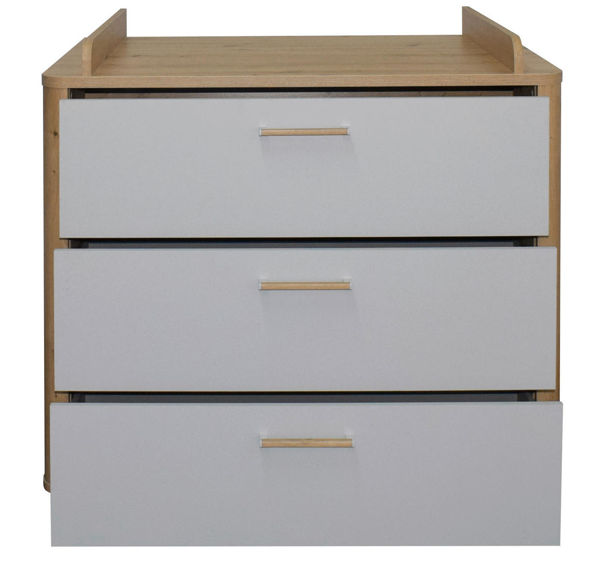 WICKELKOMMODE Lilly  - Eiche Artisan/Grau, Basics, Holzwerkstoff/Kunststoff (100/93-98/45-71cm)