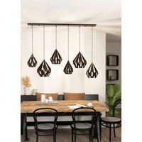 HÄNGELEUCHTE Carlton 145,5/38,5/107 cm   - Schwarz/Kupferfarben, Design, Metall (145,5/38,5/107cm) - Eglo
