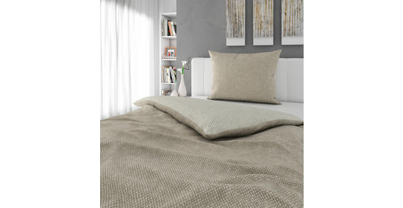 WENDEBETTWÄSCHE 140/200 cm  - Beige, Textil (140/200cm) - Novel