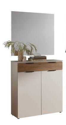 GARDEROBE 2-teilig in 90/199/40 cm - Kaschmir/Eichefarben, Design, Holzwerkstoff (90/199/40cm) - Voleo