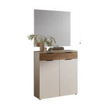 GARDEROBE 2-teilig  in 90/199/40 cm  - Kaschmir/Eichefarben, Design, Holzwerkstoff (90/199/40cm) - Voleo