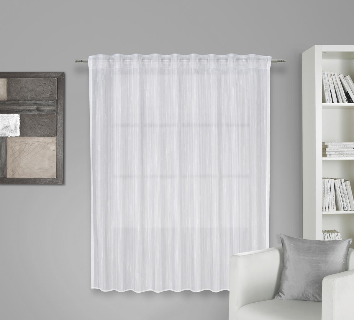 ZAVJESA SA SKRIVENIM OMČAMA bijela 300/180 cm   - bijela, Basics, tekstil (300/180cm) - Esposa