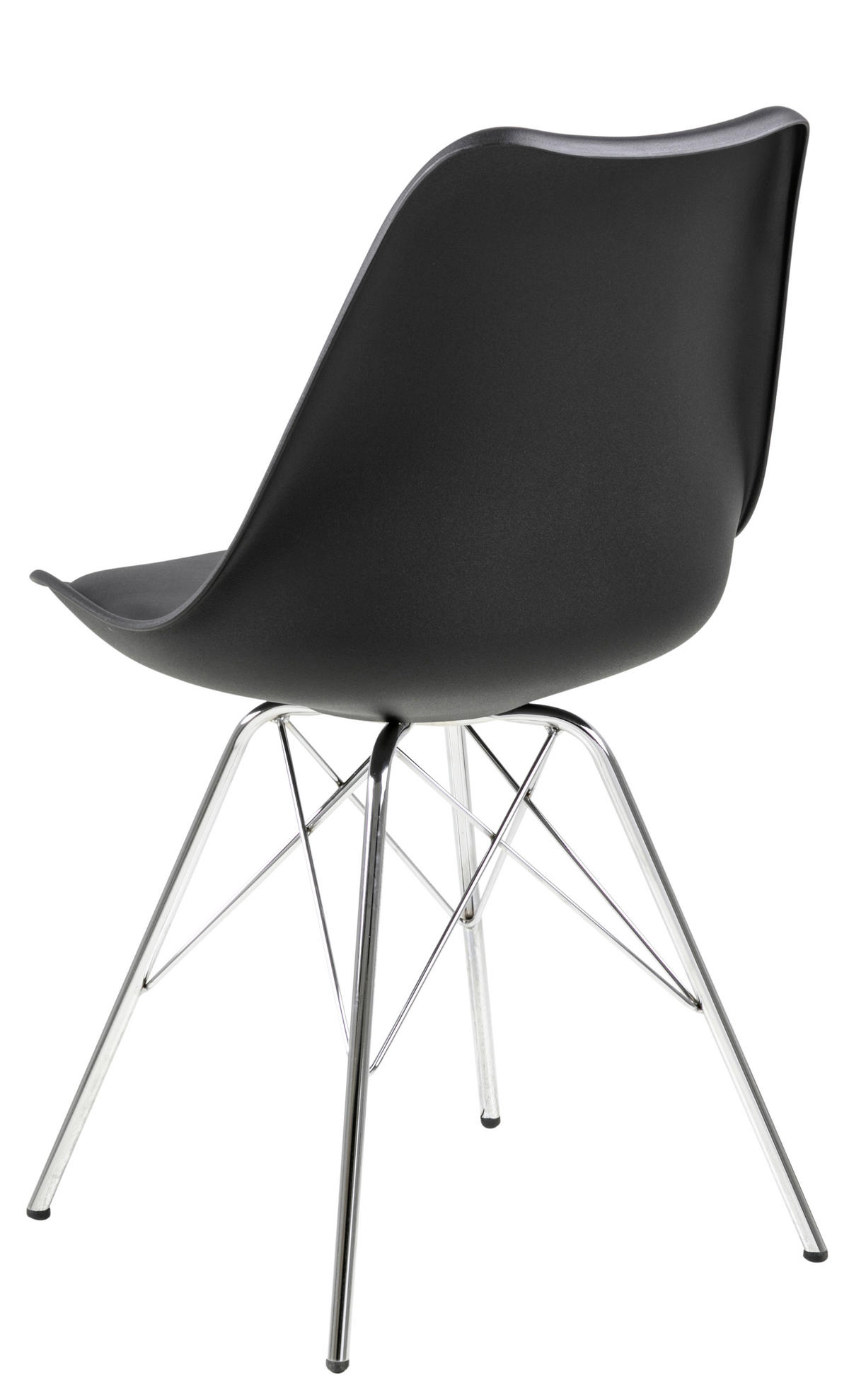 STUHL  in Kunststoff matt  - Chromfarben/Schwarz, Trend, Kunststoff/Textil (48,5/85,5/54cm) - Carryhome