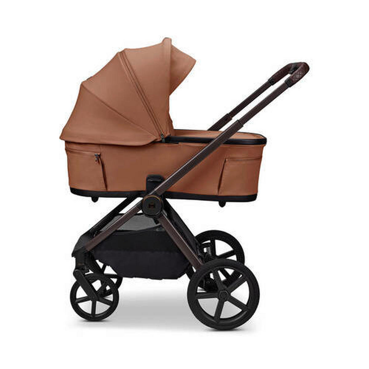 KOMBIKINDERWAGEN Gio Fold ETPU  - Cognac/Braun, Basics, Textil/Metall (120/58/92cm) - Moon Edition