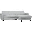 ECKSOFA in Webstoff Hellgrau  - Hellgrau/Schwarz, Design, Kunststoff/Textil (257/165cm) - Xora