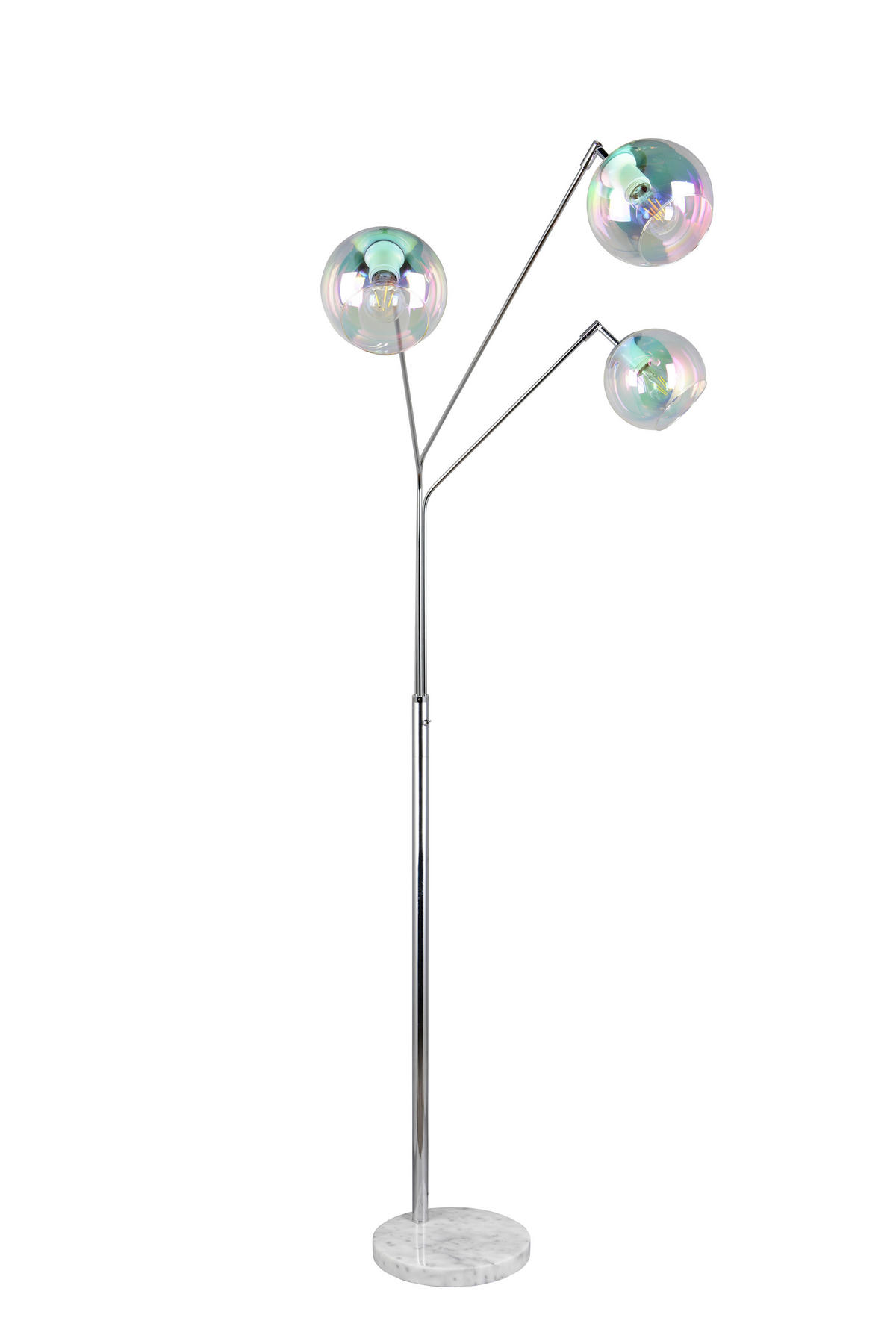 STEHLEUCHTE - Chromfarben/Weiss, Design, Glas/Metall (67/30/200cm) - Trio Leuchten