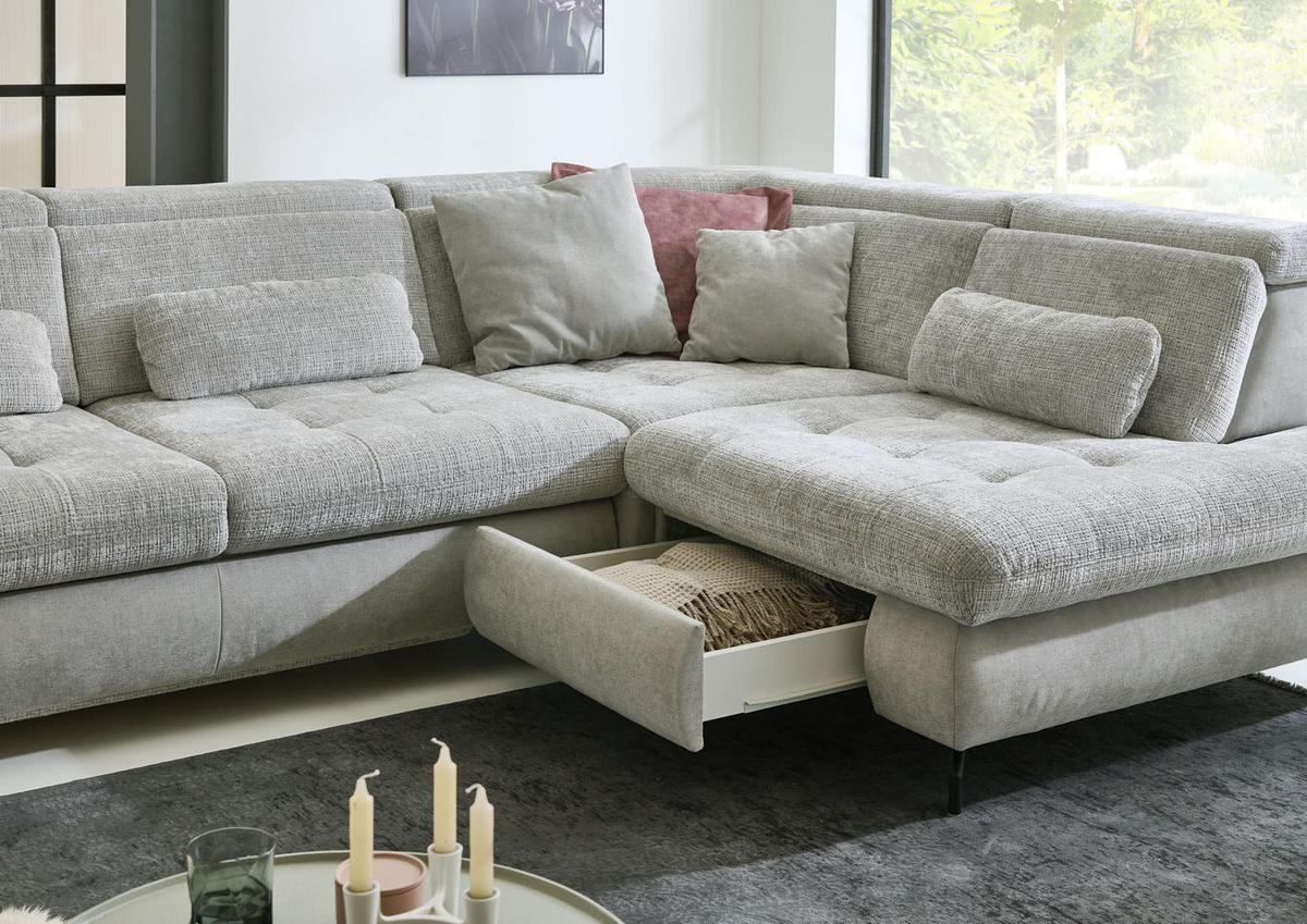UGAONA GARNITURA siva  - siva/bež, Moderno, tekstil - Beldomo Comfort