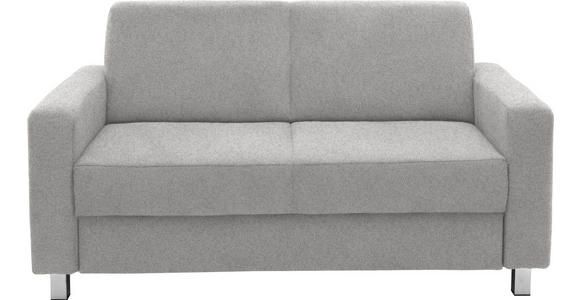 2-SITZER-SOFA in Flachgewebe Hellgrau - Chromfarben/Hellgrau, Design, Textil/Metall (158/83/85cm) - Xora