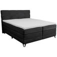 BOXSPRINGBETT 160/200 cm  in Schwarz  - Schwarz, KONVENTIONELL, Textil/Metall (160/200cm) - Carryhome