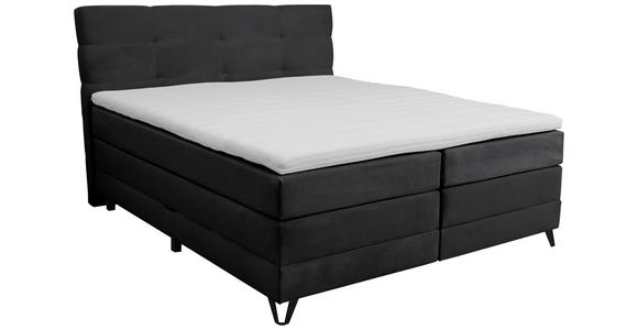 BOXSPRINGBETT 160/200 cm  in Schwarz  - Schwarz, KONVENTIONELL, Textil/Metall (160/200cm) - Carryhome