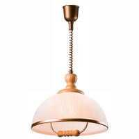 HÄNGELEUCHTE 64/30/64 cm  - Kieferfarben, KONVENTIONELL, Glas/Holz (64/30/64cm)