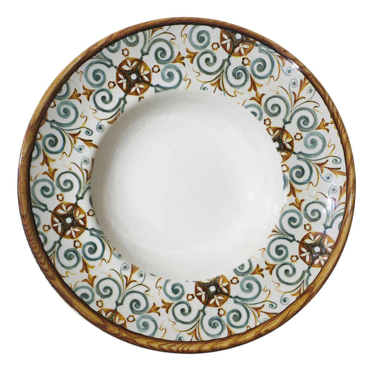 PASTATELLER Blau, Braun, Creme Marrakesch  - Blau/Creme, KONVENTIONELL, Keramik (27/27/5cm) - Ritzenhoff Breker