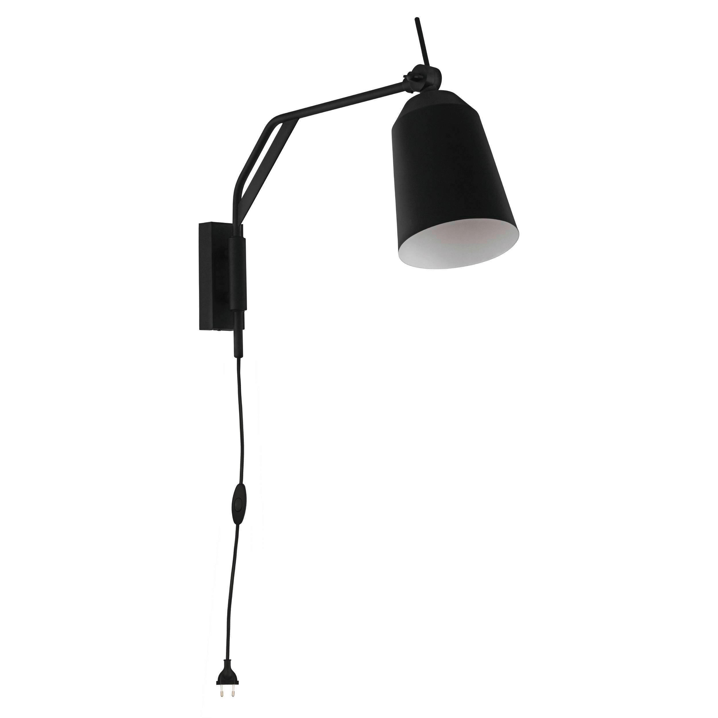 WANDLEUCHTE 67/14/36,5 cm   - Schwarz/Weiß, Basics, Metall (67/14/36,5cm)