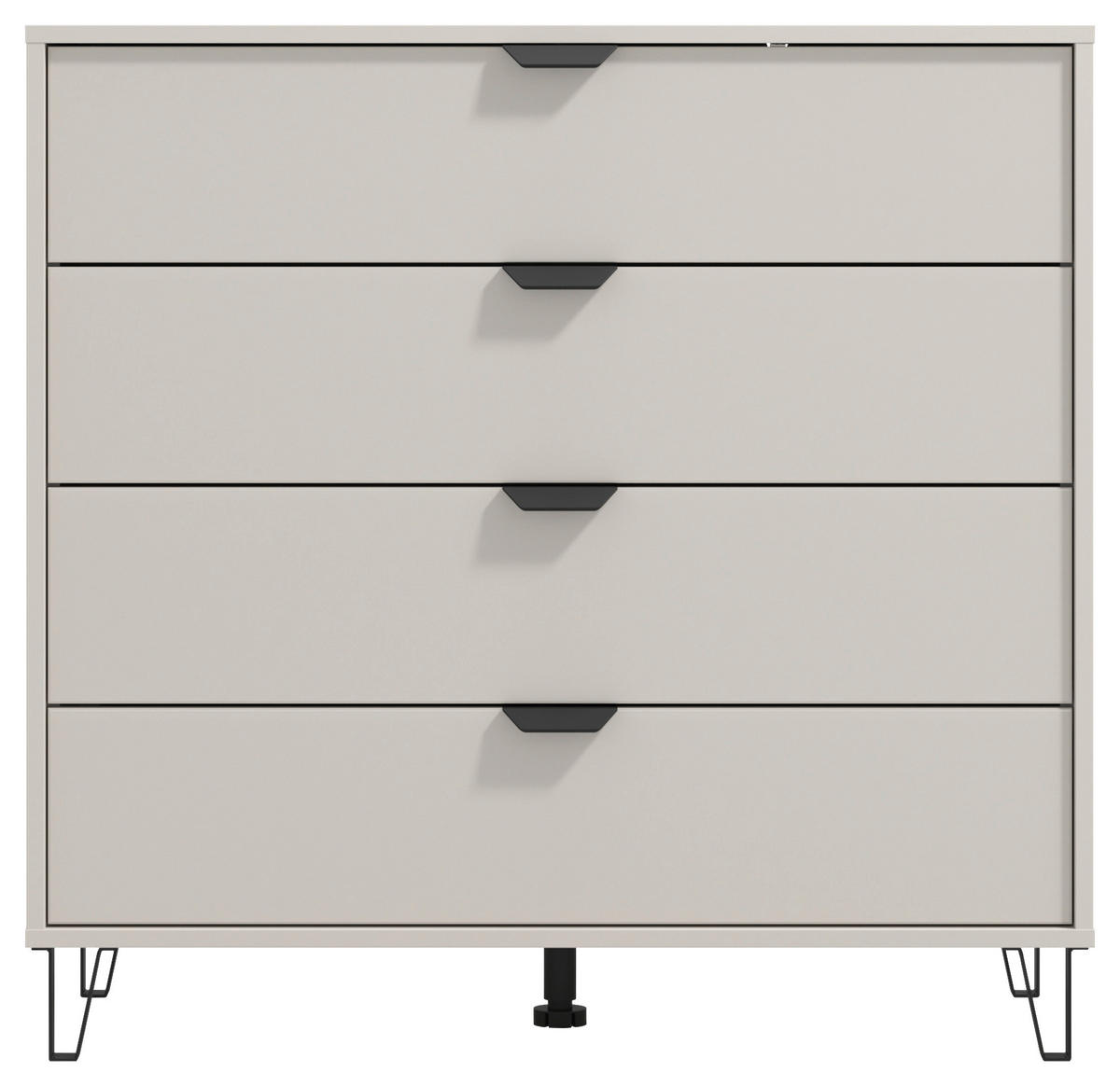 KOMMODE  in 93/90/40 cm  - Kaschmir, KONVENTIONELL, Glas/Holzwerkstoff (93/90/40cm) - Stylife