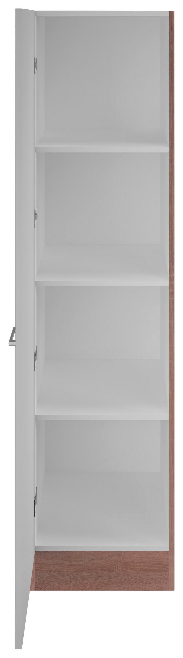 GESCHIRRSCHRANK 50/200/57 cm  in Weiß, Sonoma Eiche  - Alufarben/Weiß, KONVENTIONELL, Holzwerkstoff/Kunststoff (50/200/57cm) - FlexWell