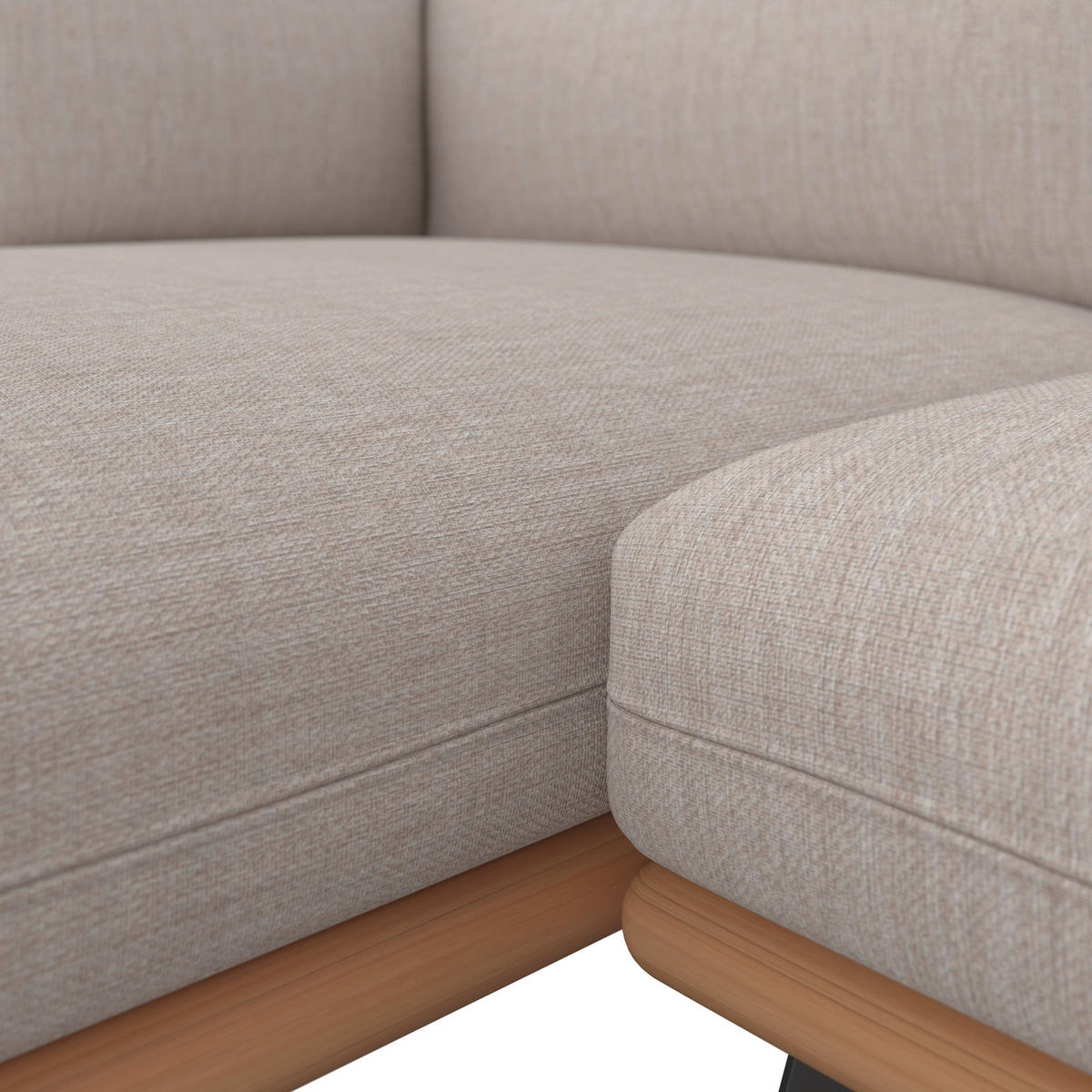 LOUNGEGARNITUR 150/280 cm Aluminium, Stahl  - Greige/Dunkelgrau, Design, Textil/Metall (150/280cm) - Amatio