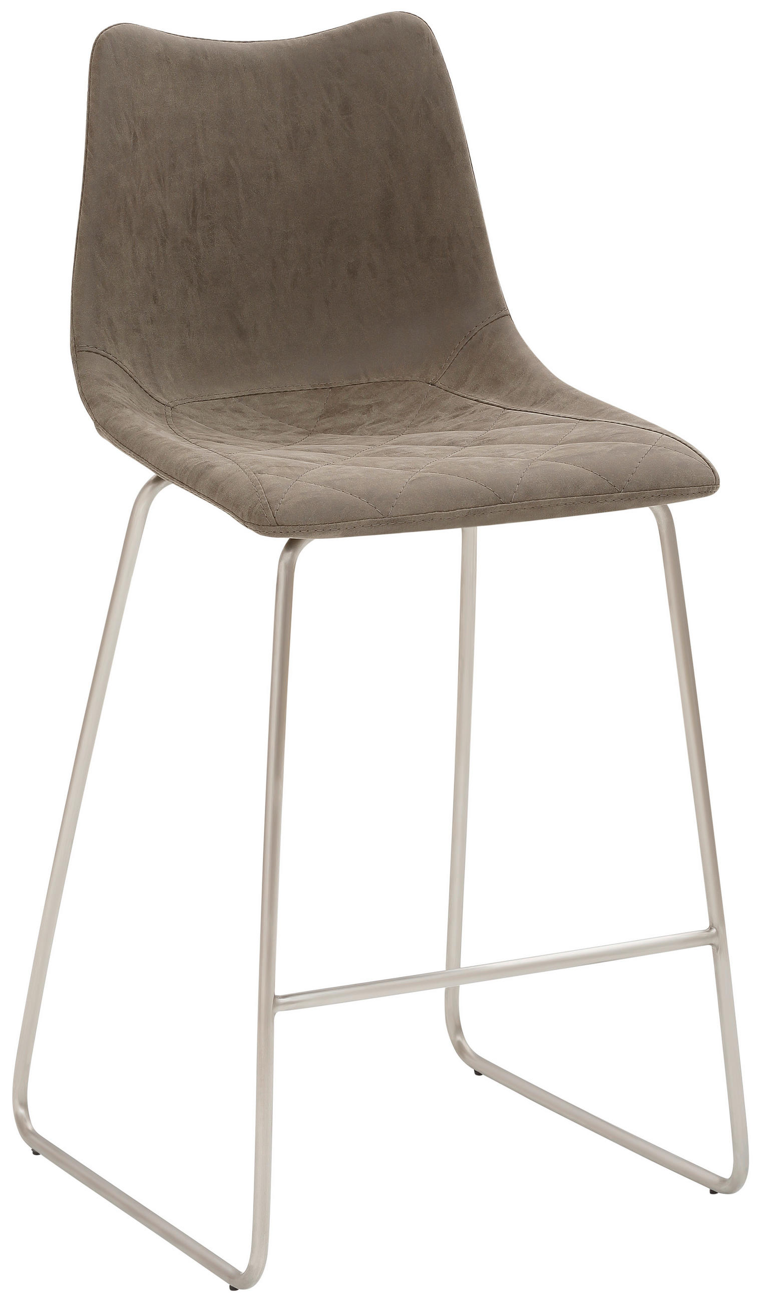TRESENSTUHL Lederlook Schlammfarben, Edelstahlfarben  - Edelstahlfarben/Schlammfarben, KONVENTIONELL, Textil/Metall (49/99/51cm) - Livetastic