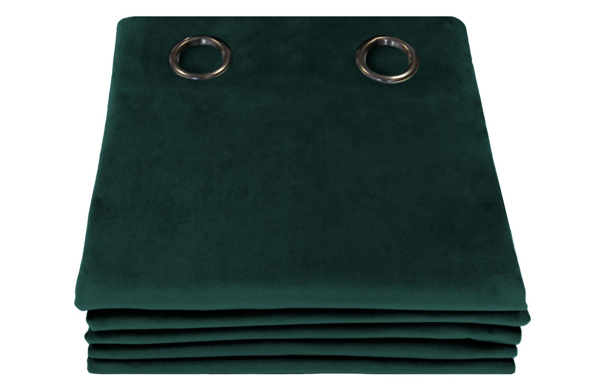 VERDUNKELUNGSVORHANG - Grün, Basics, Textil (135/260cm)
