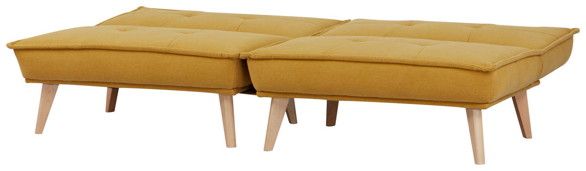 SCHLAFSOFA  in Webstoff Gelb  - Gelb/Naturfarben, Design, Holz/Textil (99/84/83cm) - MID.YOU