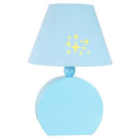 BORDSLAMPA FÖR BARN - ljusblå, Basics, trämaterial/textil (18/18/26cm)