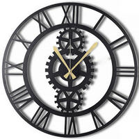 WANDUHR Schwarz 70/70/3 cm  - Schwarz, LIFESTYLE, Metall (70/70/3cm)