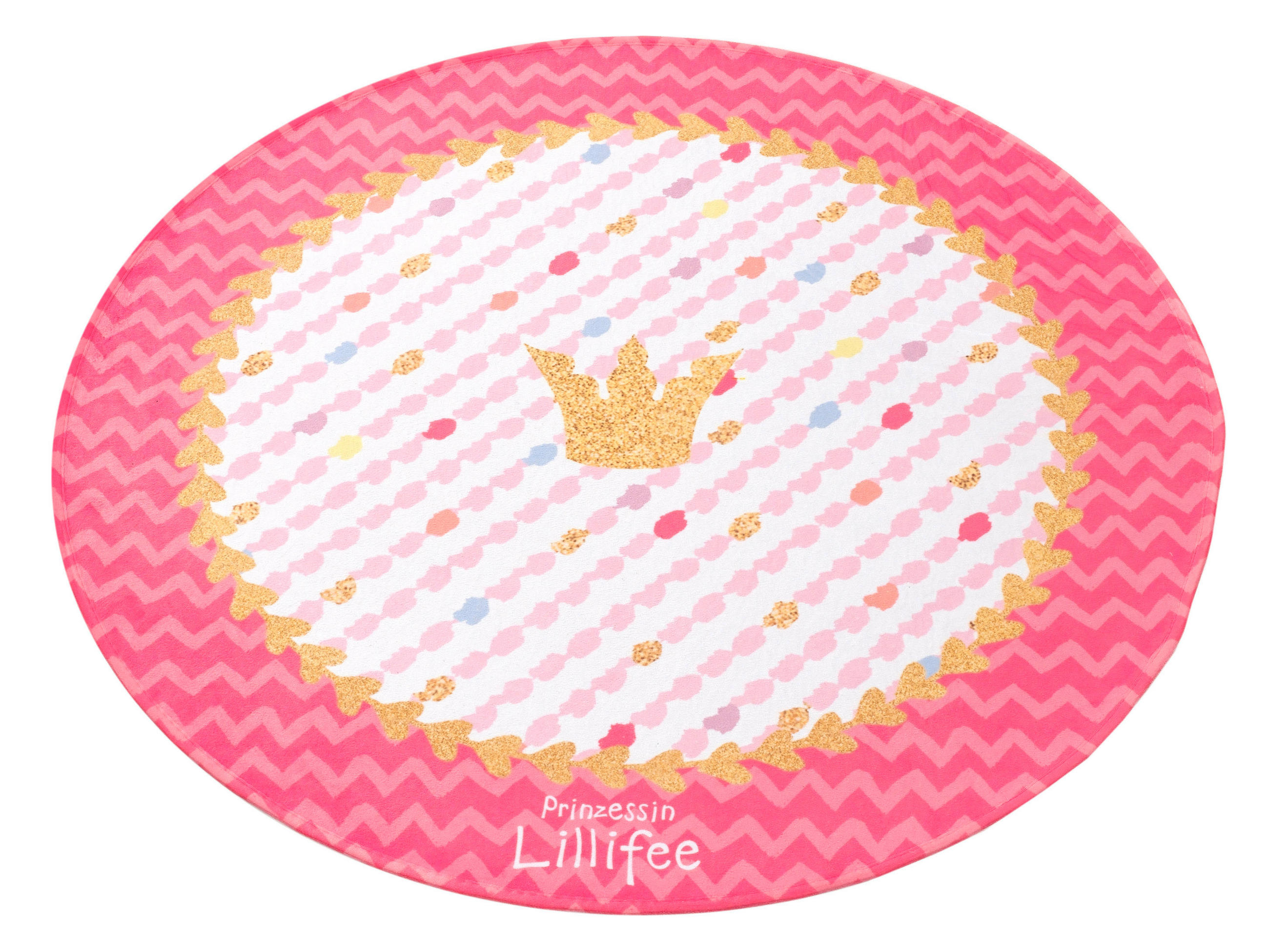 KINDERTEPPICH 100 cm Prinzessin Lillifee  - Rosa/Hellblau, Trend, Kunststoff/Textil (100cm)