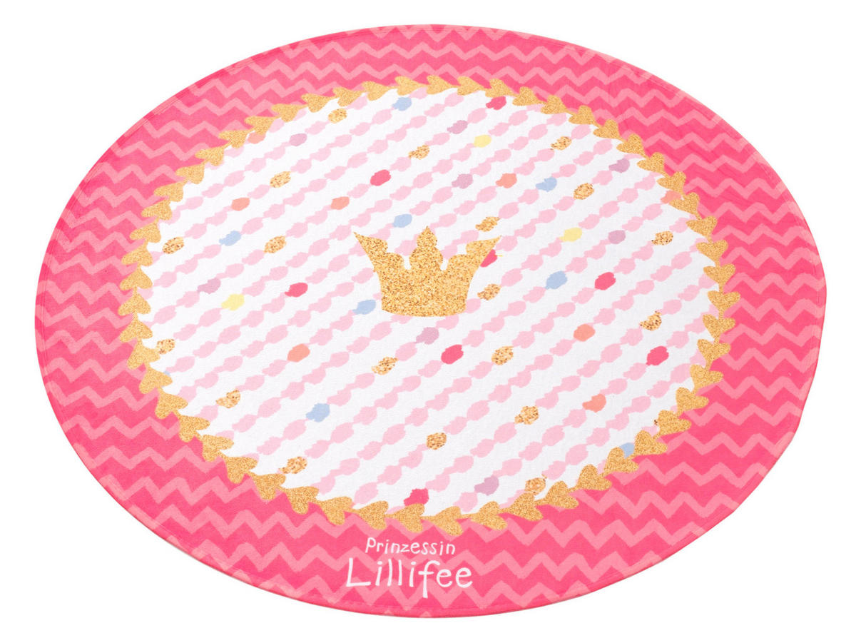 KINDERTEPPICH 100 cm Prinzessin Lillifee  - Rosa/Hellblau, Trend, Kunststoff/Textil (100cm)
