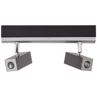 LED-STRAHLER 27/9,8/5 cm   - Schwarz/Alufarben, Design, Metall (27/9,8/5cm) - Brilliant