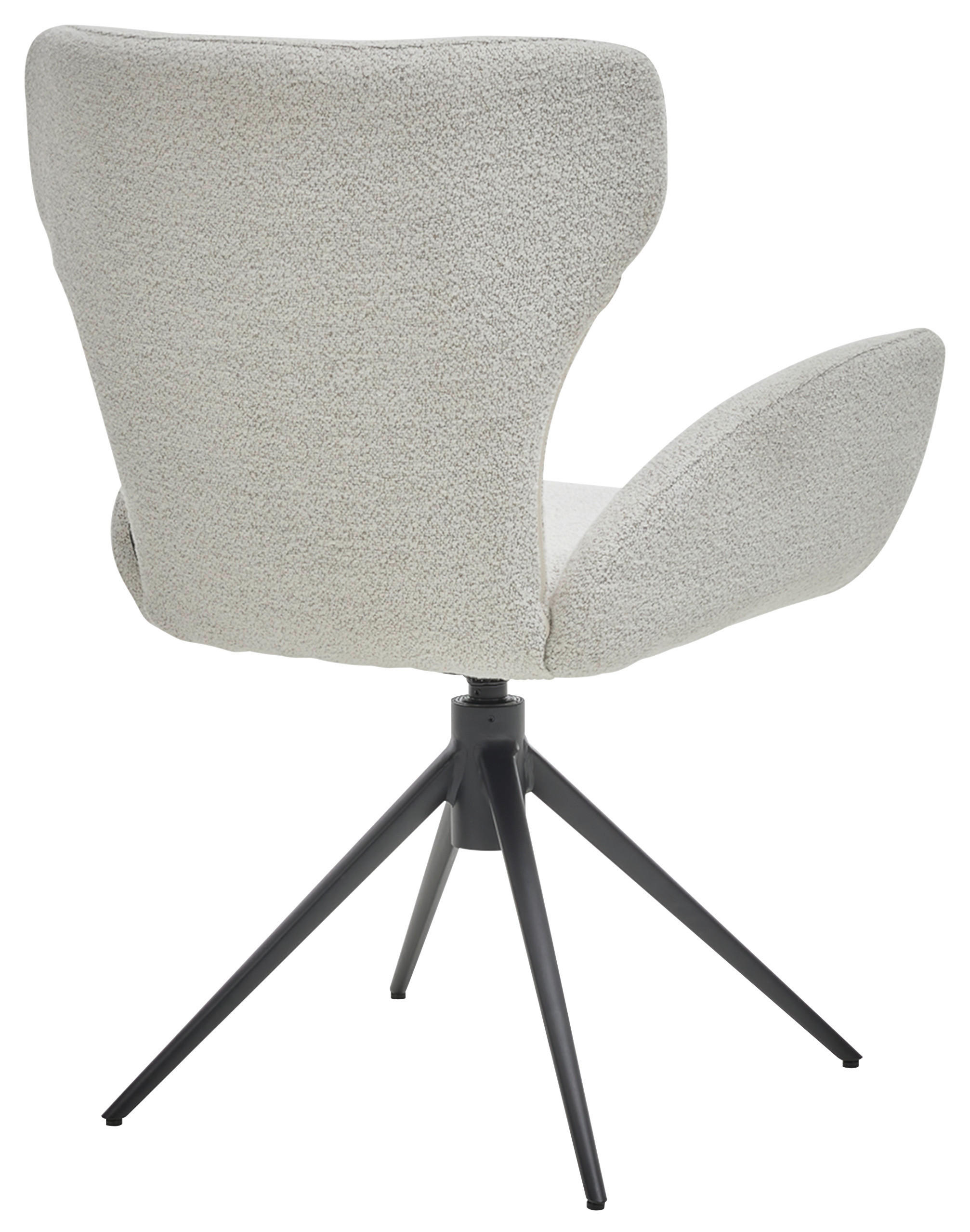 ARMLEHNSTUHL  in Stahl Bouclé  - Champagner/Schwarz, Design, Textil/Metall (65/93/68cm) - Musterring