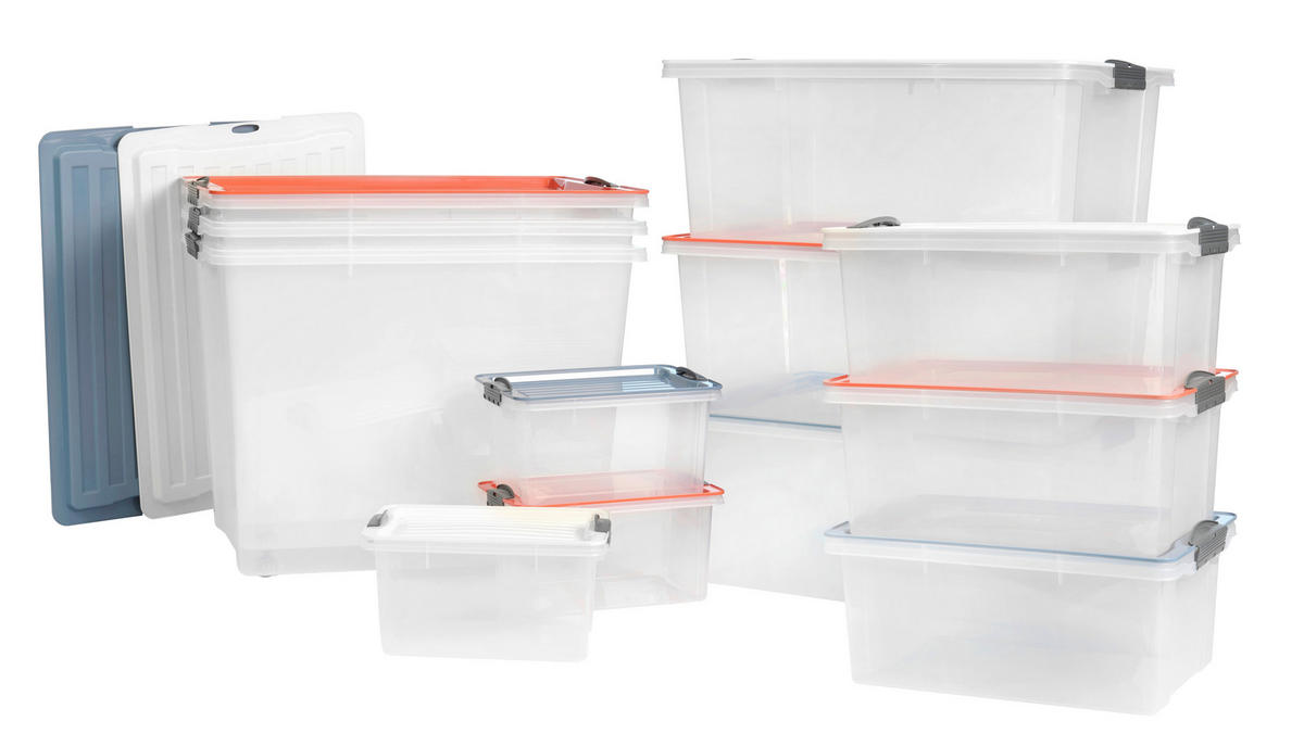 AUFBEWAHRUNGSBOX     - Pastellblau, KONVENTIONELL, Kunststoff (18,5/15/27cm) - Rotho
