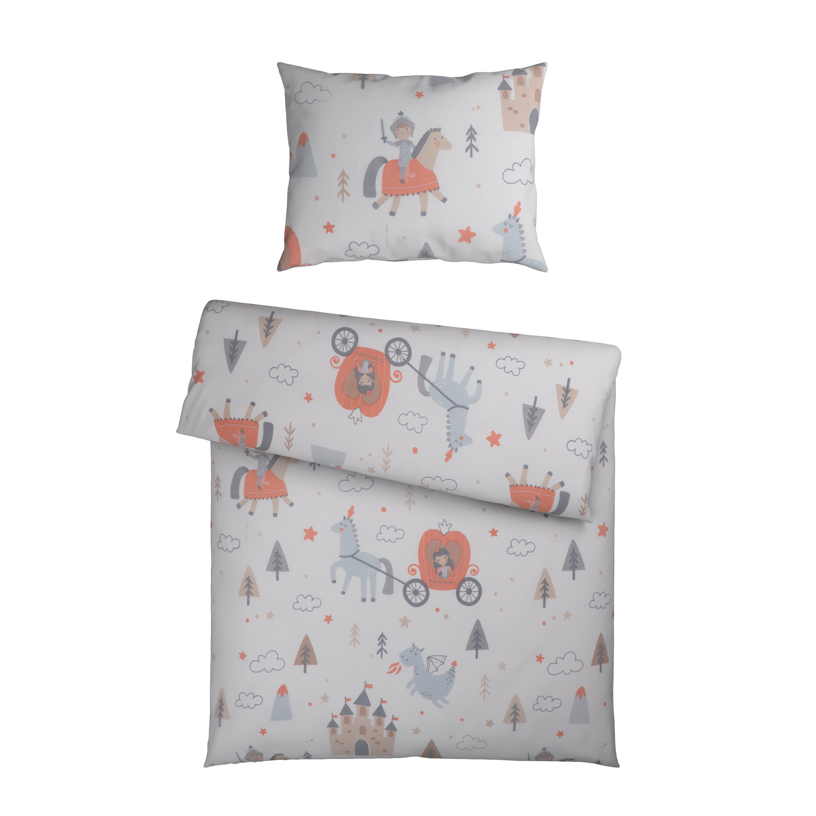 Avelia Babybettwäsche Blau, Braun 100x135 cm