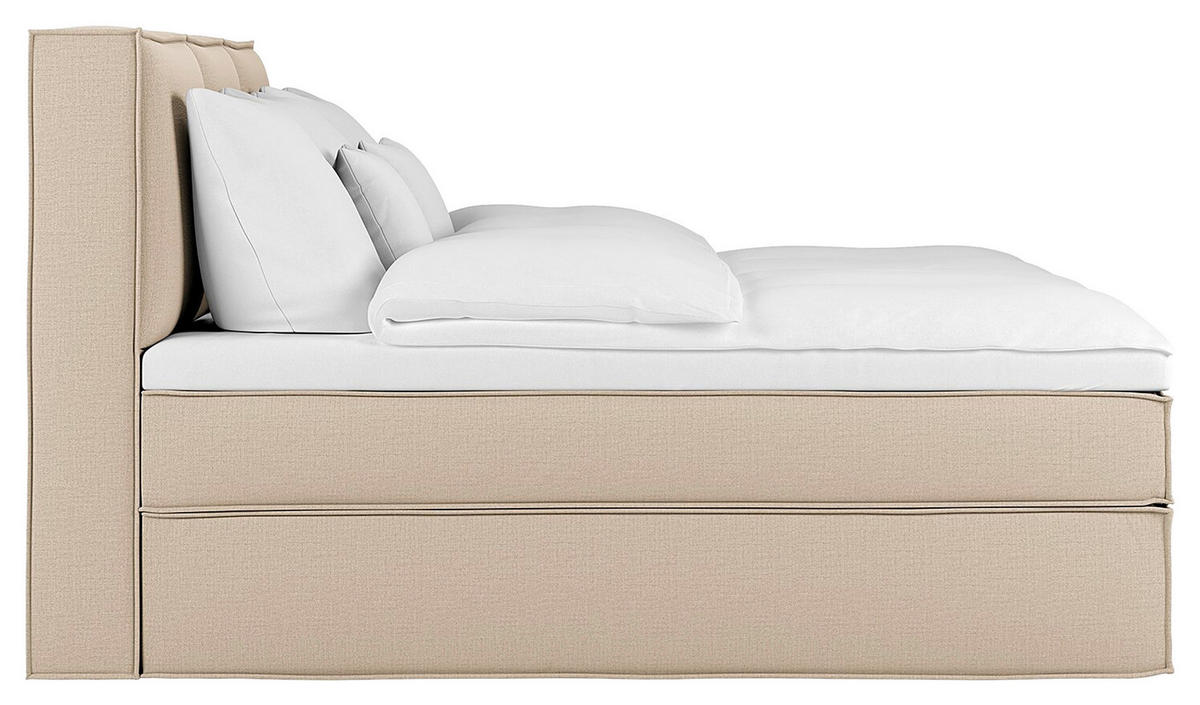 BOXSPRINGBETT 270/220 cm  in Beige  - Beige, Design, Textil (270/220cm) - home24