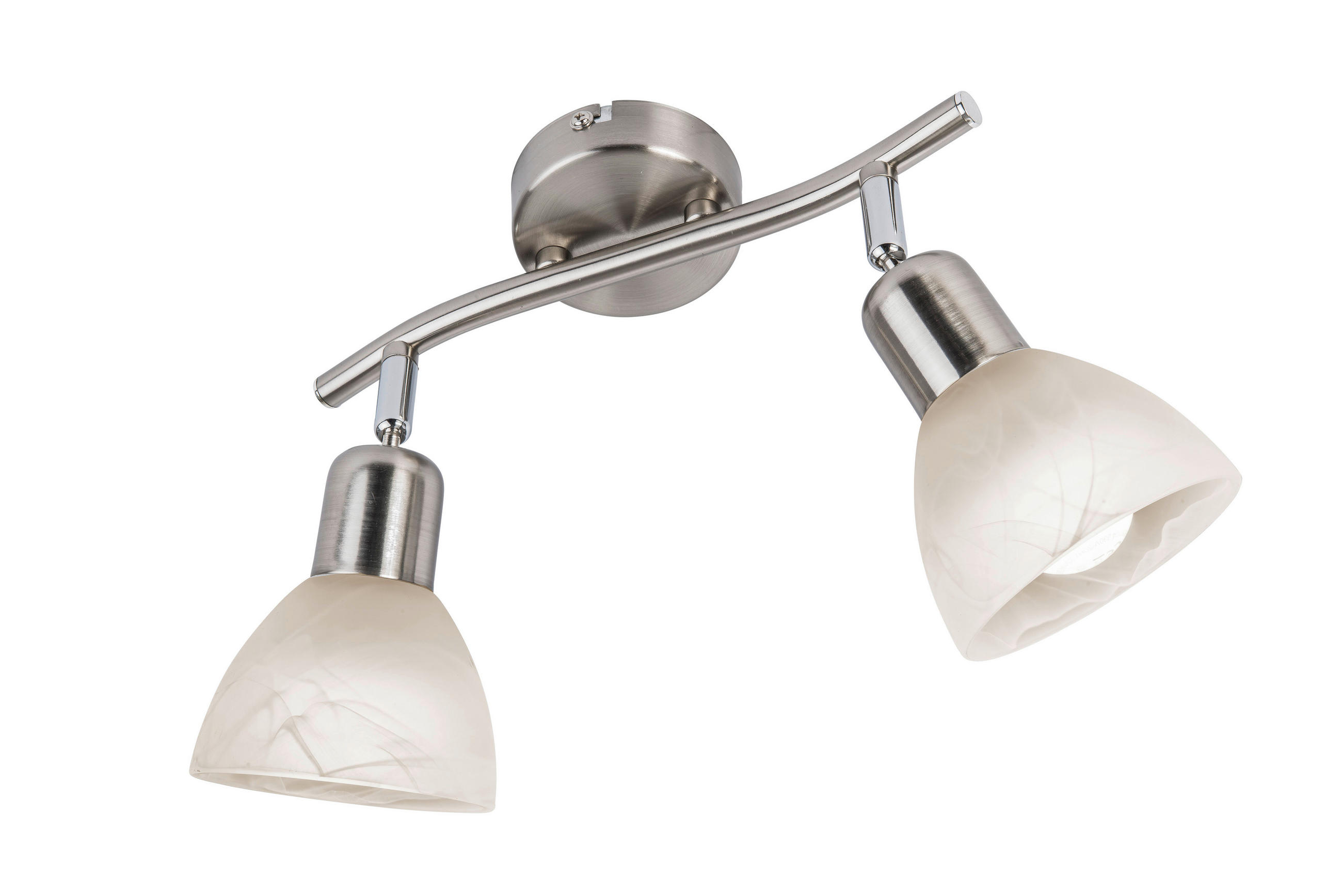 STRAHLER - Weiß/Nickelfarben, Design, Glas/Metall (20cm) - Xora