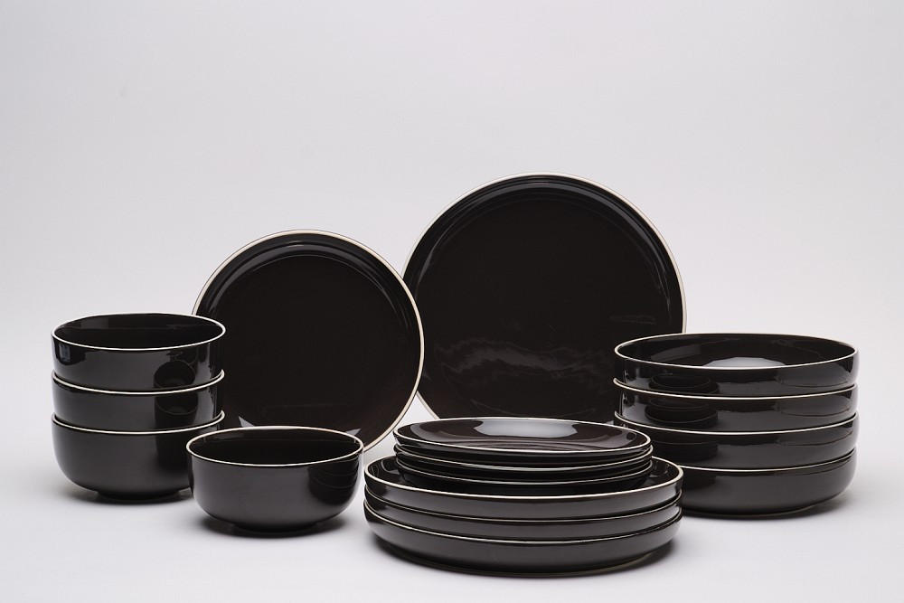 KOMBISERVICE Mokka Bastia mocha 16-teilig 4 Personen  - Mokka, Trend, Keramik - Novel