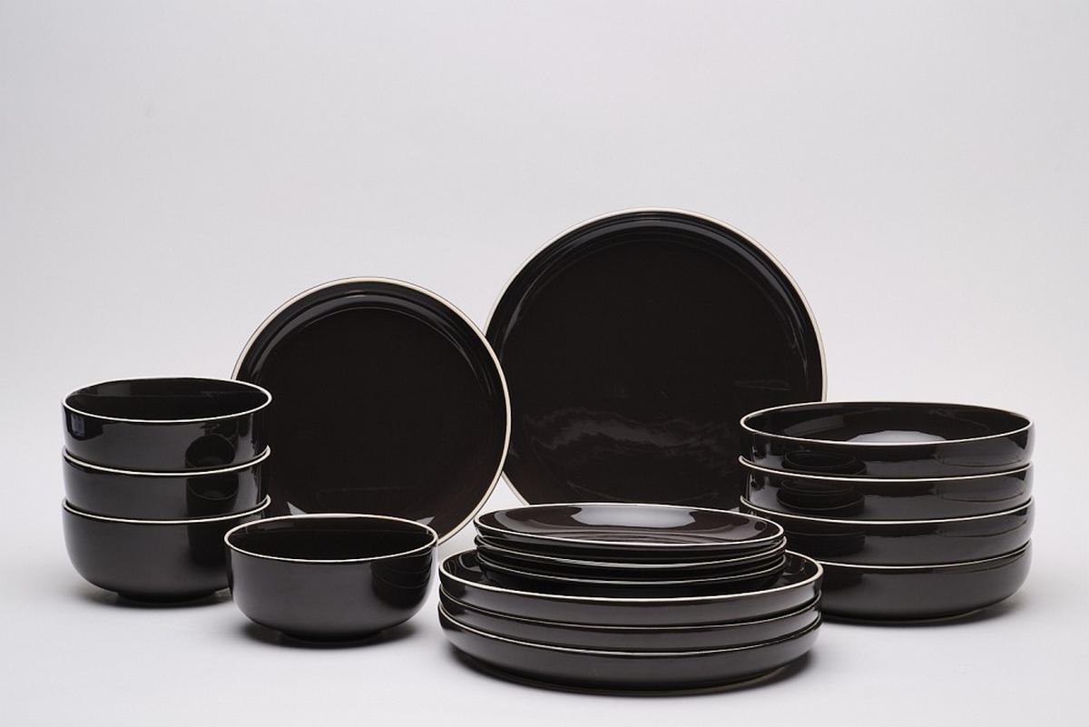 KOMBISERVICE Bastia mocha 16-teilig  - Mokka, Trend, Keramik - Novel