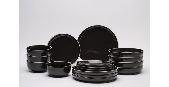 KOMBISERVICE Bastia mocha 16-teilig  - Mokka, Trend, Keramik - Novel