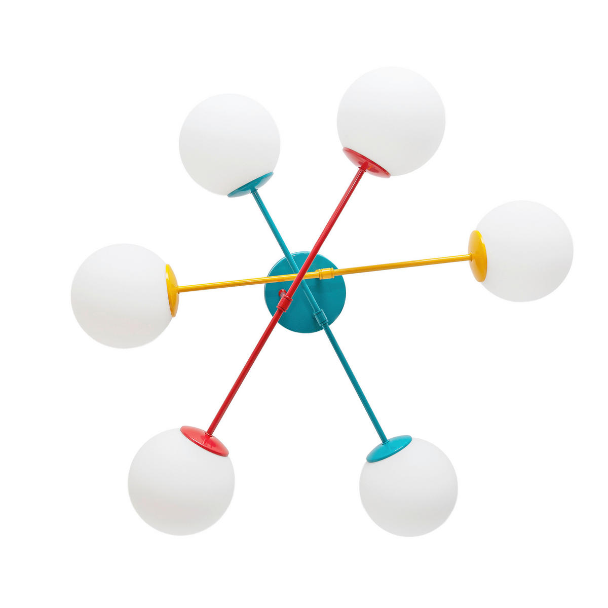 KINDERDECKENLEUCHTE 76/76/31 cm   - Multicolor, LIFESTYLE, Glas/Metall (76/76/31cm)